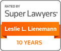 Attorney Leslie L. Lienemann, rated by Super Lawyers 10 Years